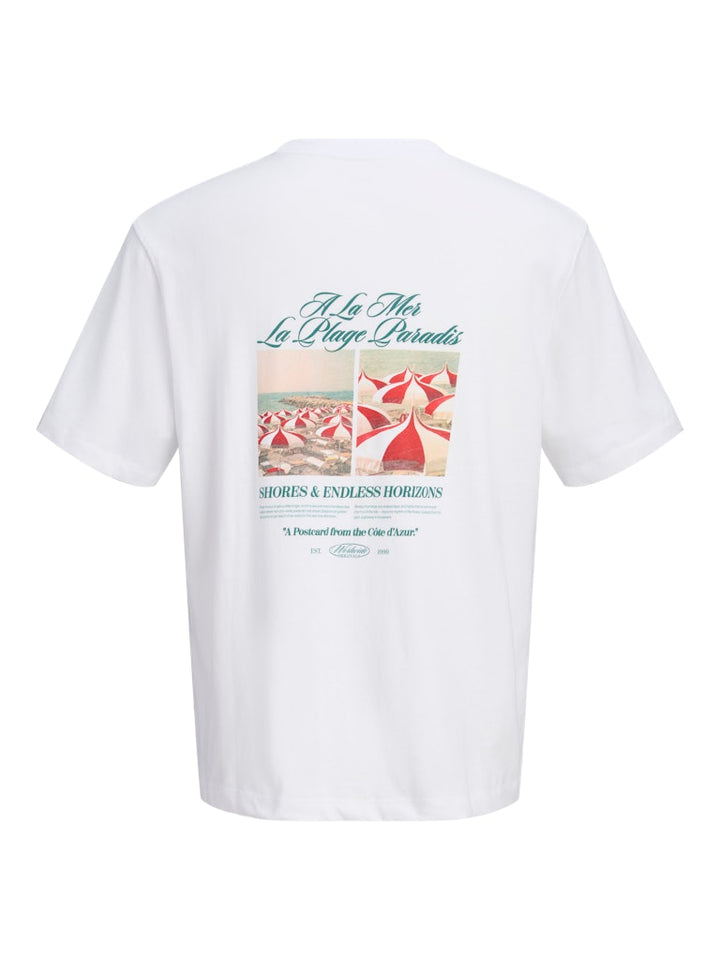 Jorcassis Photo Back Tee Ss Cn Jnr - Wit Dessin