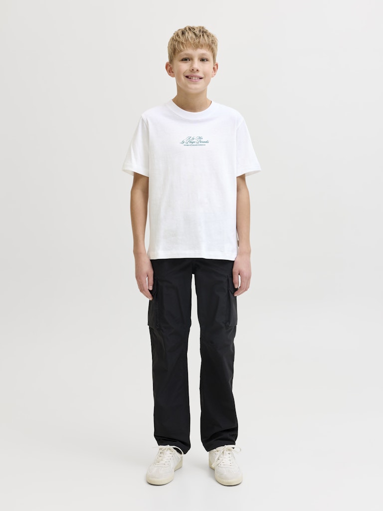 Jorcassis Photo Back Tee Ss Cn Jnr - Wit Dessin