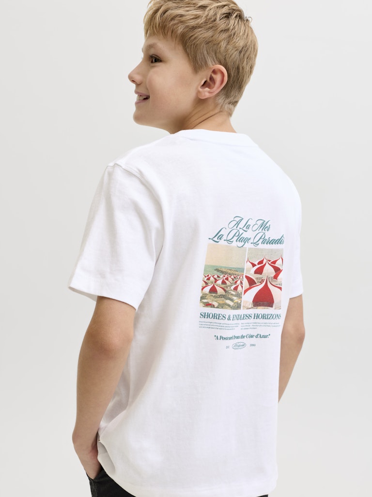 Jorcassis Photo Back Tee Ss Cn Jnr - Wit Dessin