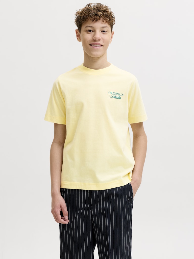 Jornorrebro Typo Tee Ss Crew Neck Sn Jnr - Licht Geel