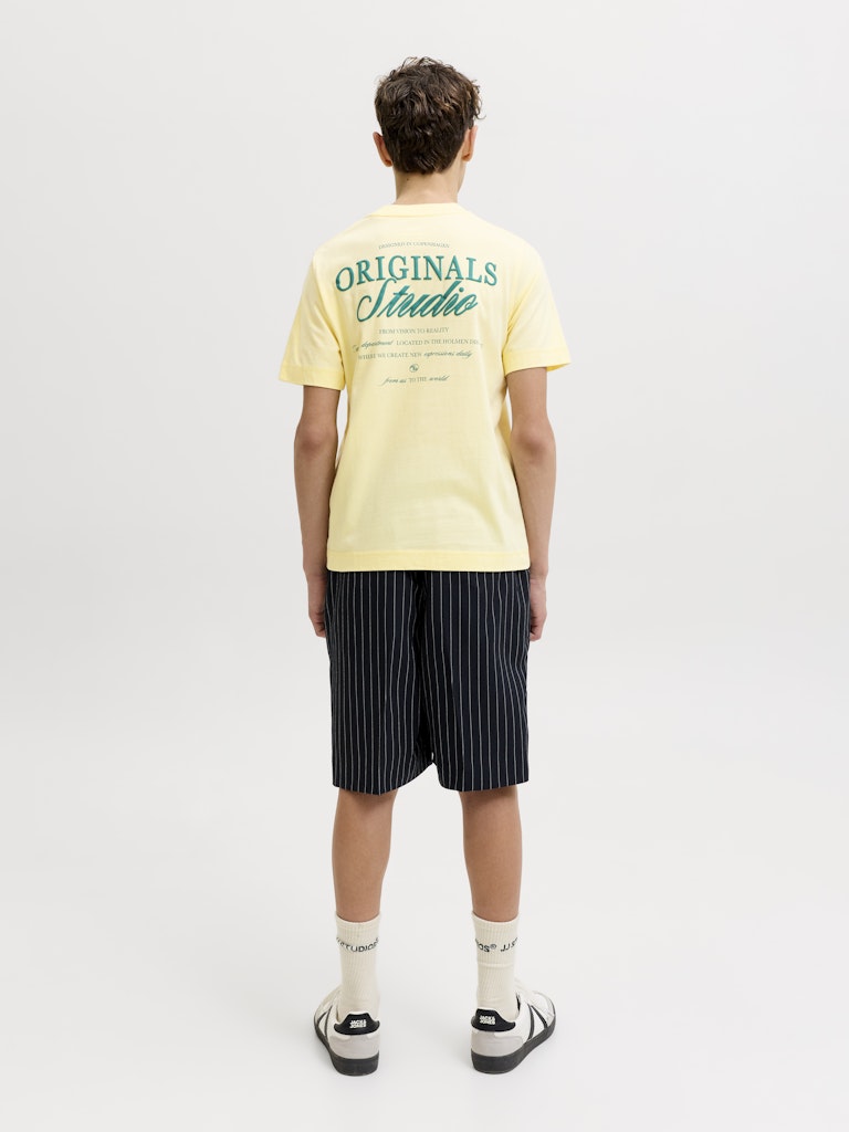 Jornorrebro Typo Tee Ss Crew Neck Sn Jnr - Licht Geel