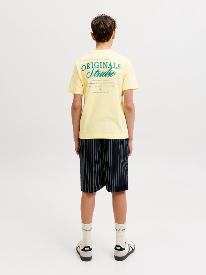 Jornorrebro Typo Tee Ss Crew Neck Sn Jnr - Licht Geel
