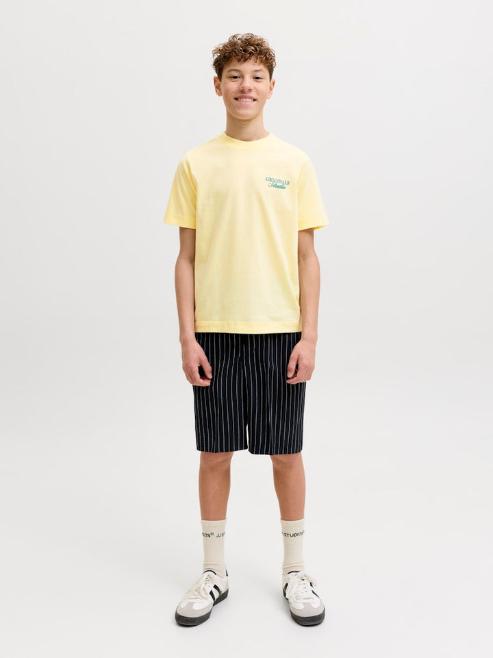 Jornorrebro Typo Tee Ss Crew Neck Sn Jnr - Licht Geel