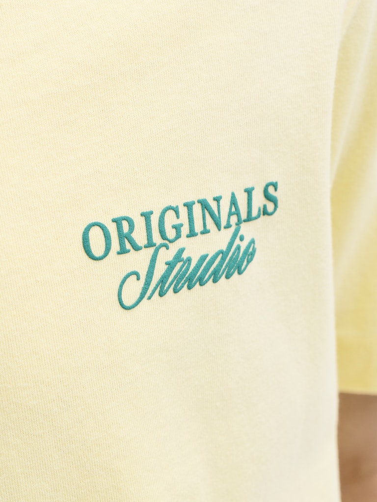 Jornorrebro Typo Tee Ss Crew Neck Sn Jnr - Licht Geel