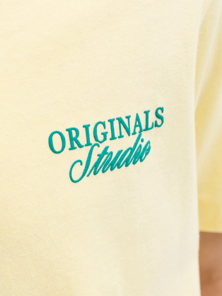 Jornorrebro Typo Tee Ss Crew Neck Sn Jnr - Licht Geel