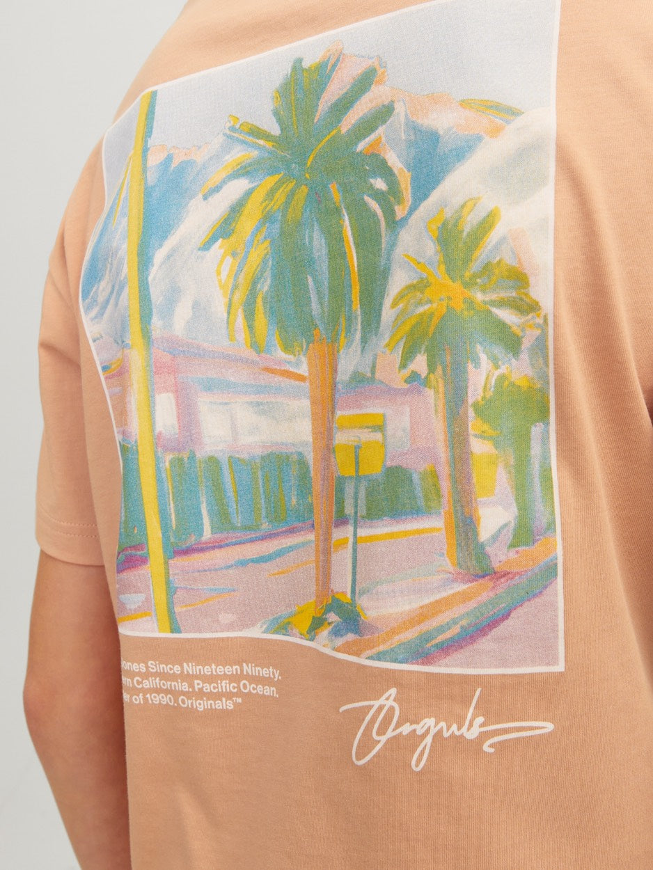 Joraruba Landscape Tee Ss Crew Neck - Oranje