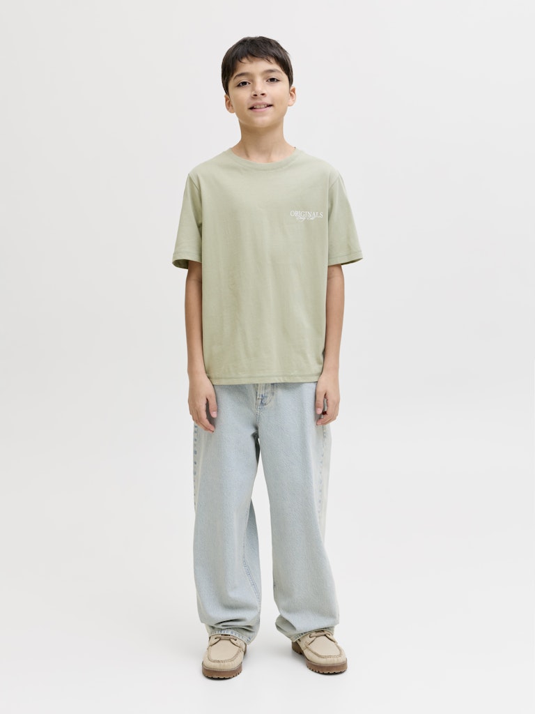 Jorcatskills Cut Out Tee Crew Neck Jnr - Olijf