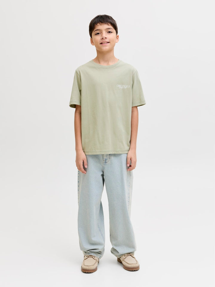 Jorcatskills Cut Out Tee Crew Neck Jnr - Olijf