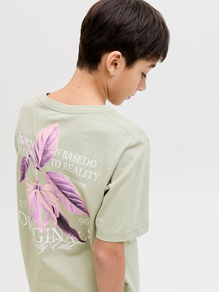 Jorcatskills Cut Out Tee Crew Neck Jnr - Olijf