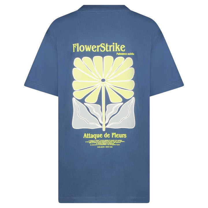 Kids Pluyo Ts Backprint Navy - Lichtblauw