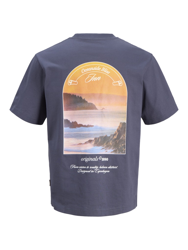 Jormontauk Photo Back Tee Ss Cn Jnr - Rafblauw