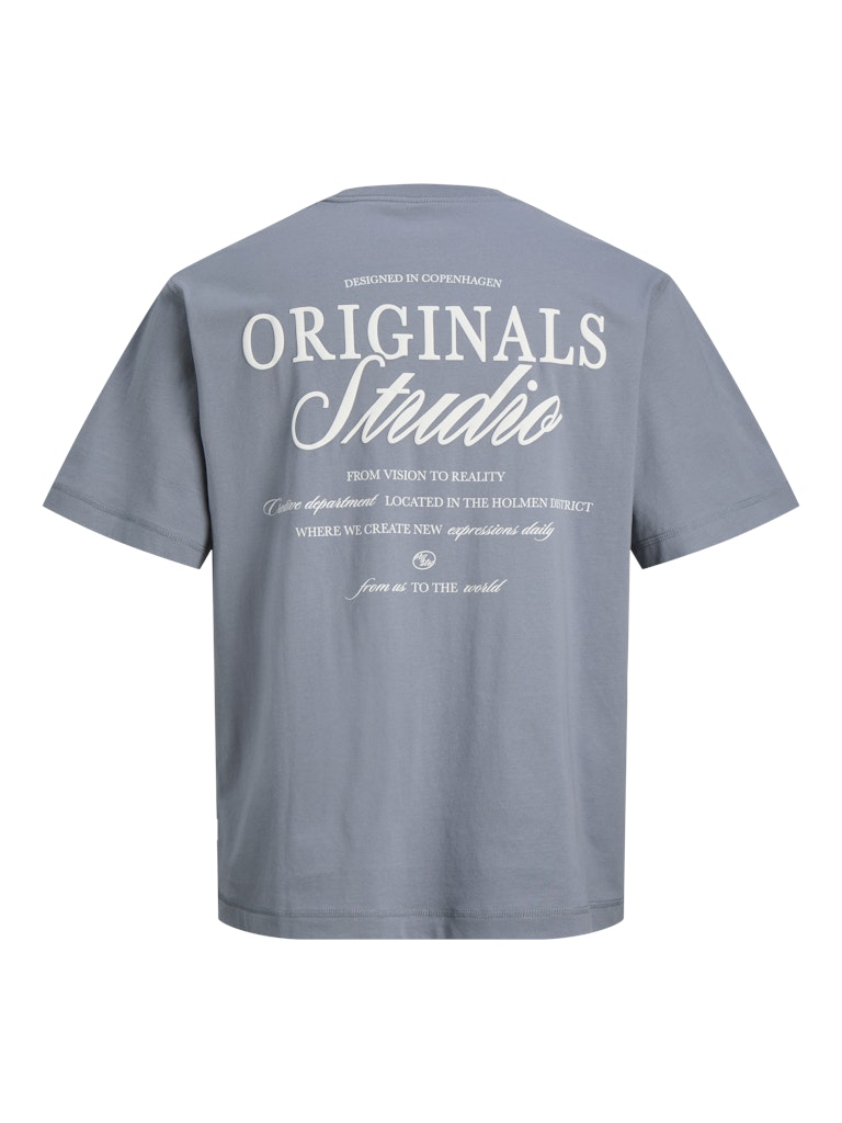 Jornorrebro Typo Tee Ss Crew Neck Sn Jnr - Rafblauw