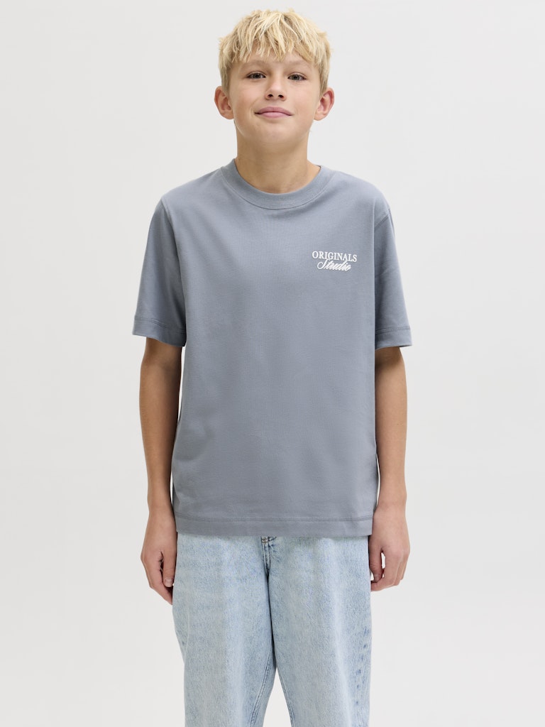 Jornorrebro Typo Tee Ss Crew Neck Sn Jnr - Rafblauw