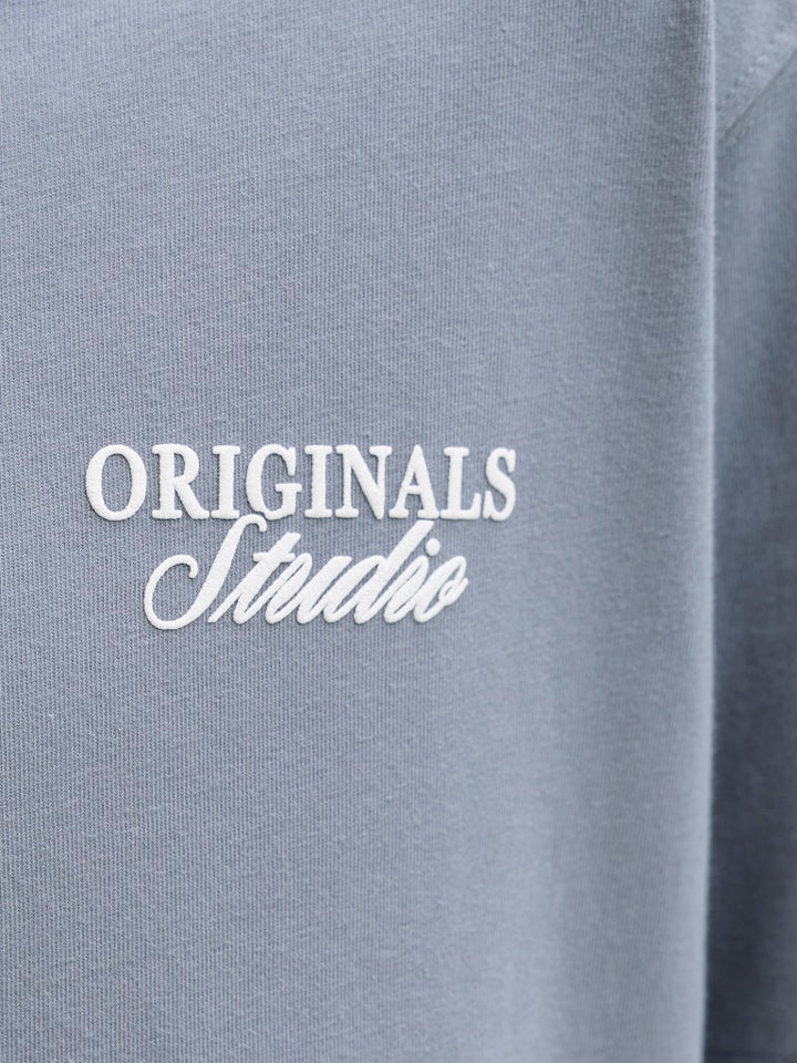 Jornorrebro Typo Tee Ss Crew Neck Sn Jnr - Rafblauw