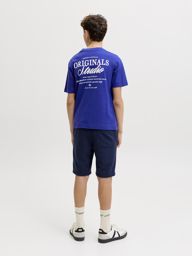Jornorrebro Typo Tee Ss Crew Neck Sn Jnr - Kobalt