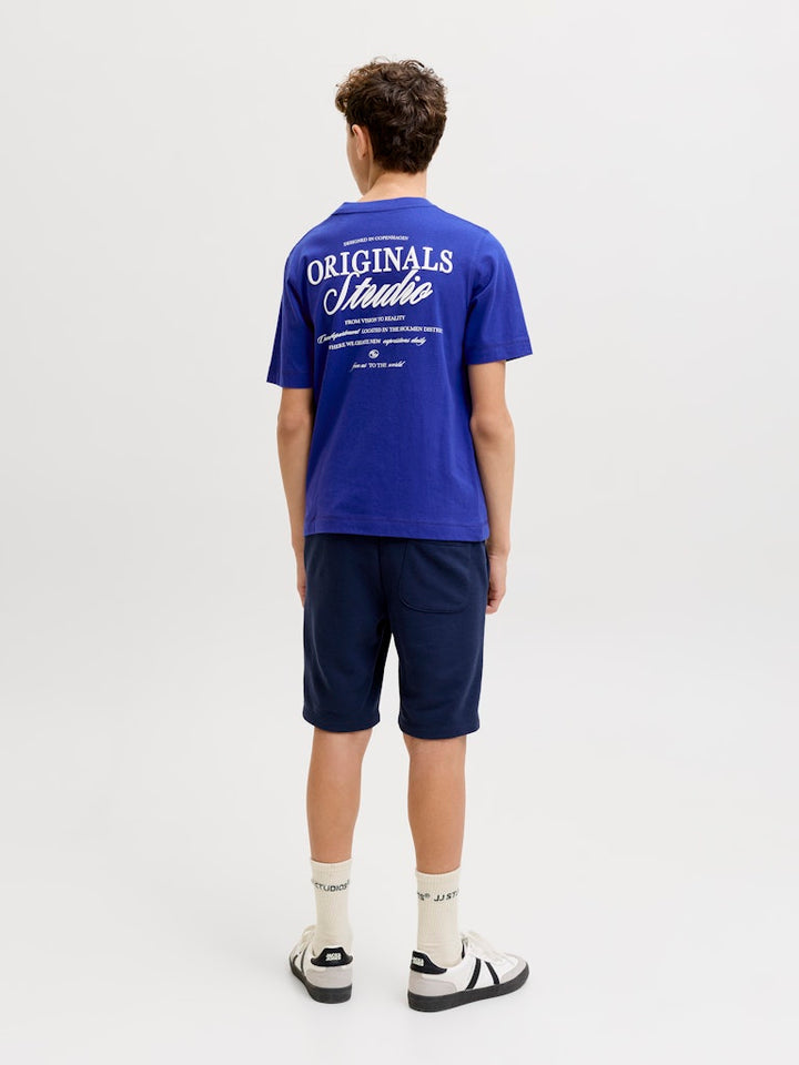 Jornorrebro Typo Tee Ss Crew Neck Sn Jnr - Kobalt