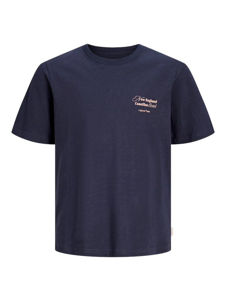 Jormontauk Back Graphic Tee Ss Ea26 Jnr - Navy