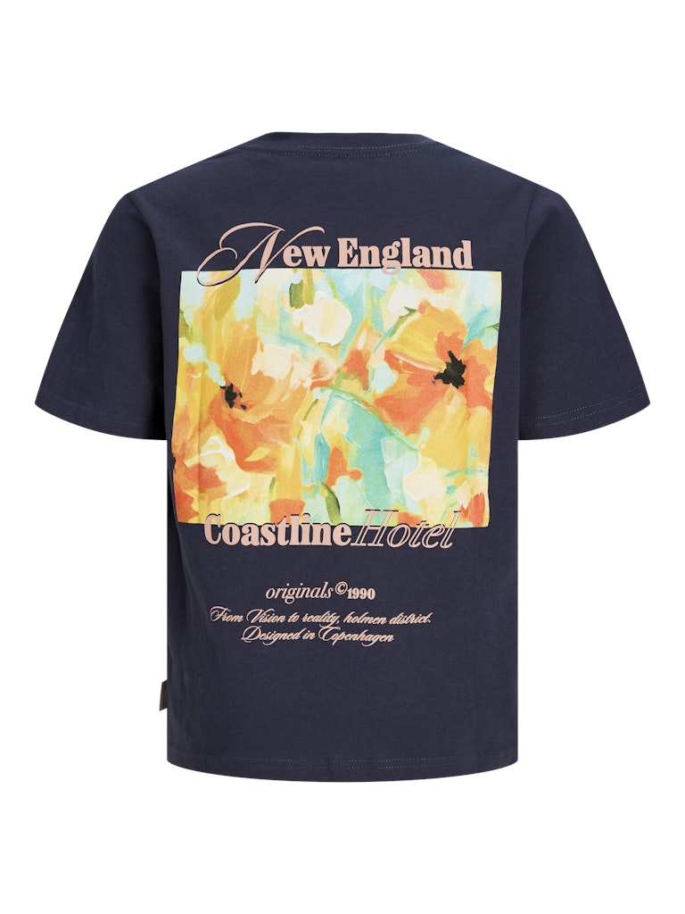 Jormontauk Back Graphic Tee Ss Ea26 Jnr - Navy
