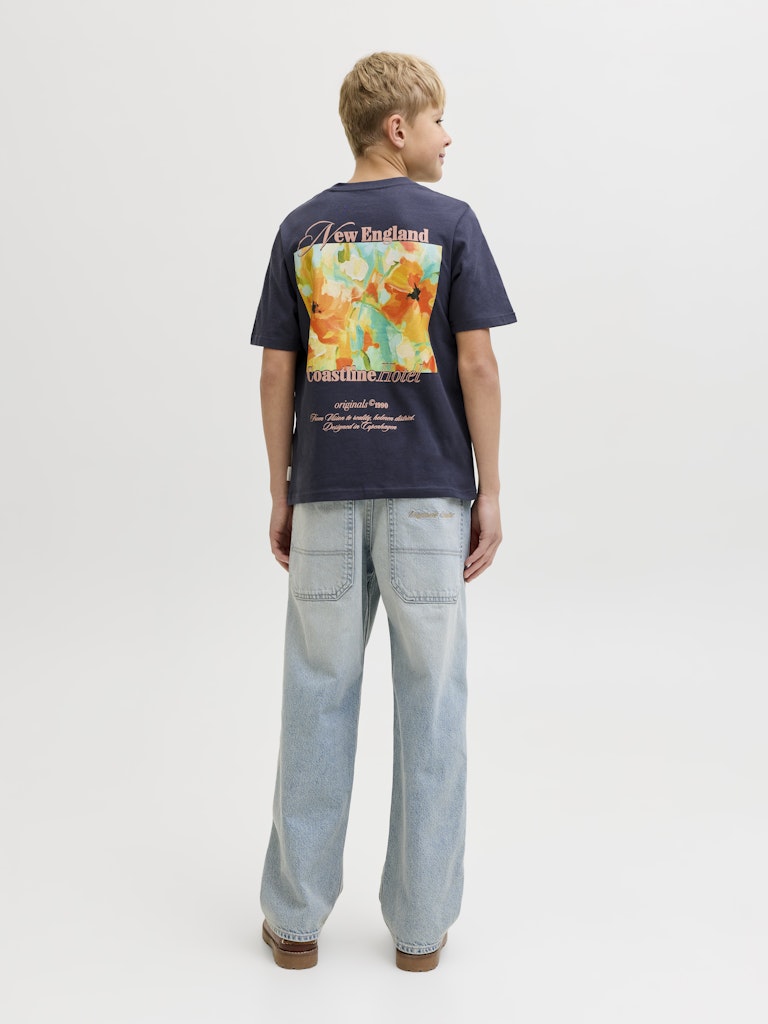 Jormontauk Back Graphic Tee Ss Ea26 Jnr - Navy