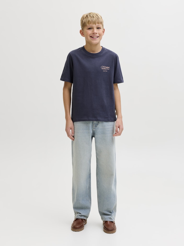 Jormontauk Back Graphic Tee Ss Ea26 Jnr - Navy