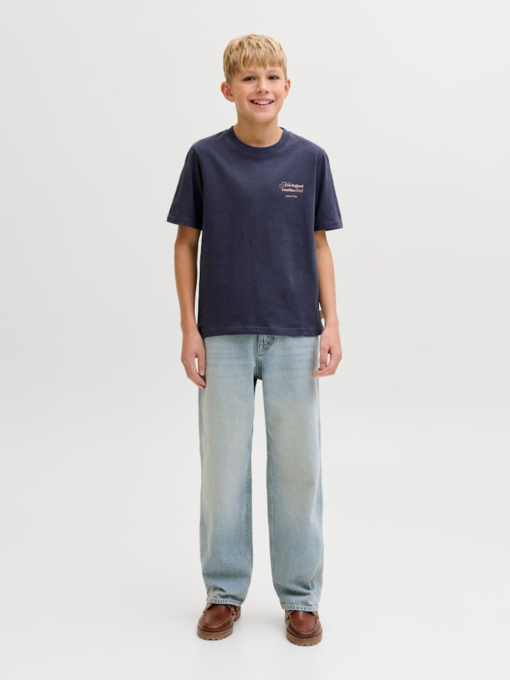 Jormontauk Back Graphic Tee Ss Ea26 Jnr - Navy