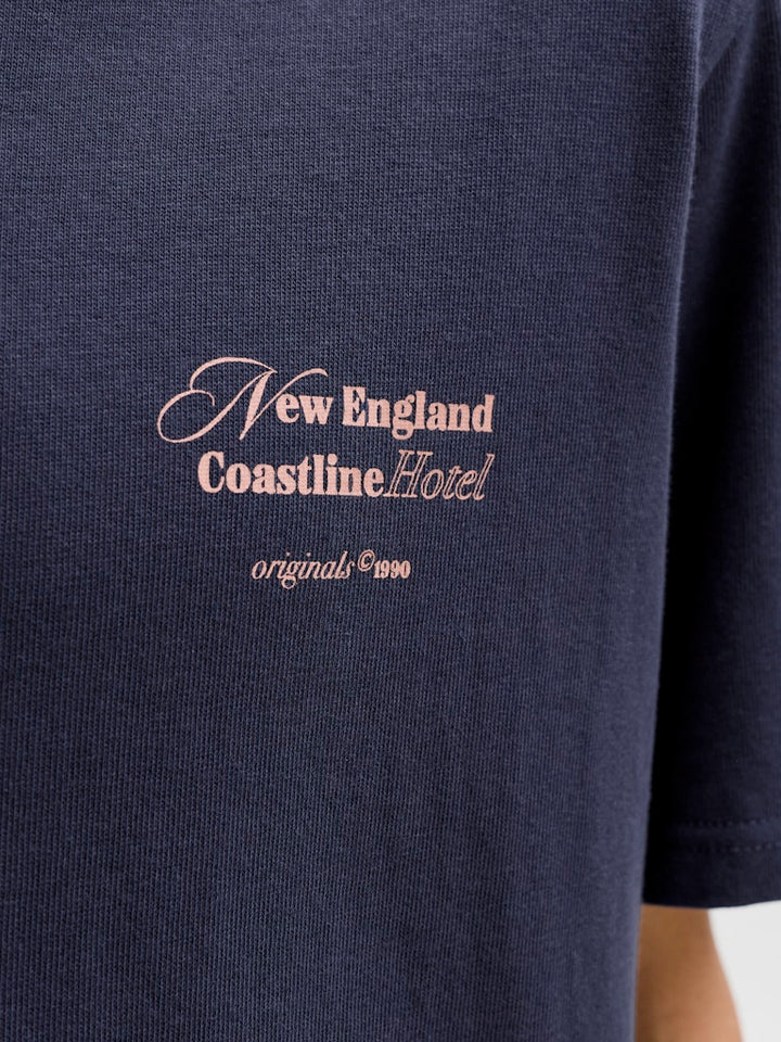 Jormontauk Back Graphic Tee Ss Ea26 Jnr - Navy