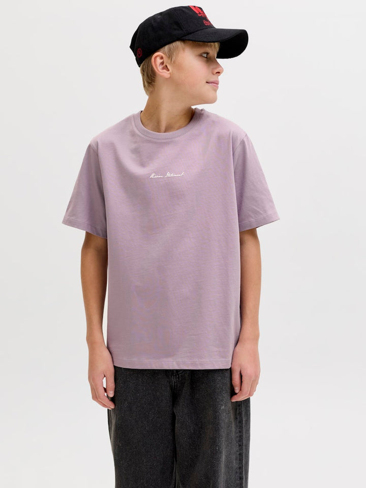 Jcodust Script Back Tee Ss Cn Jnr - Lila