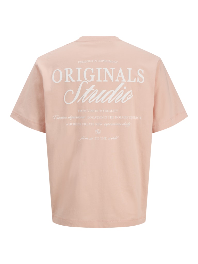 Jornorrebro Typo Tee Ss Crew Neck Sn Jnr - Zalm/peach