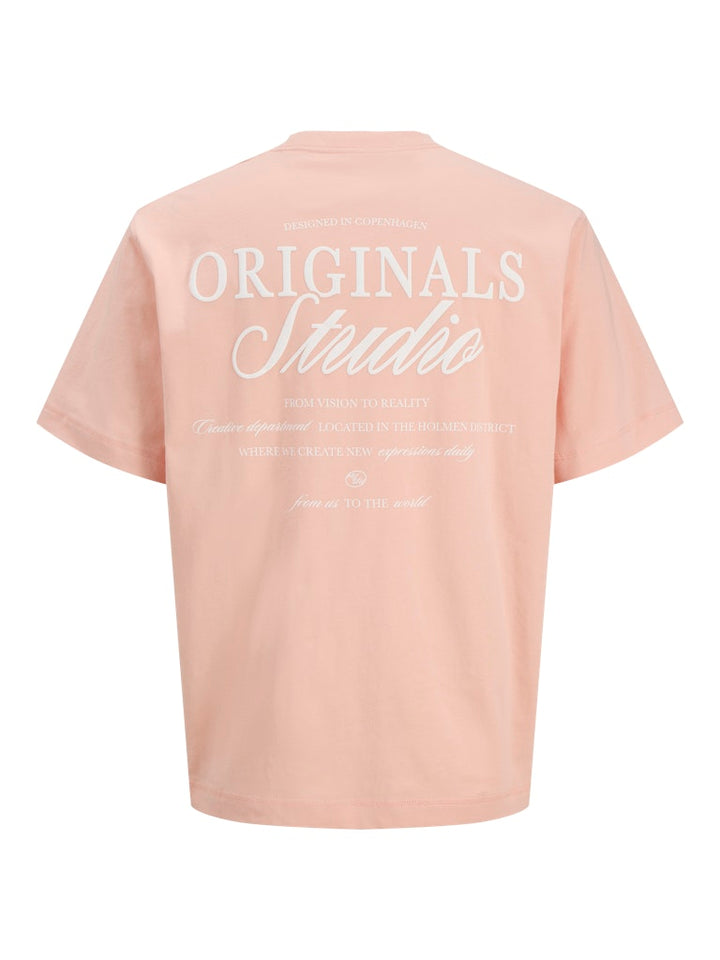 Jornorrebro Typo Tee Ss Crew Neck Sn Jnr - Zalm/peach