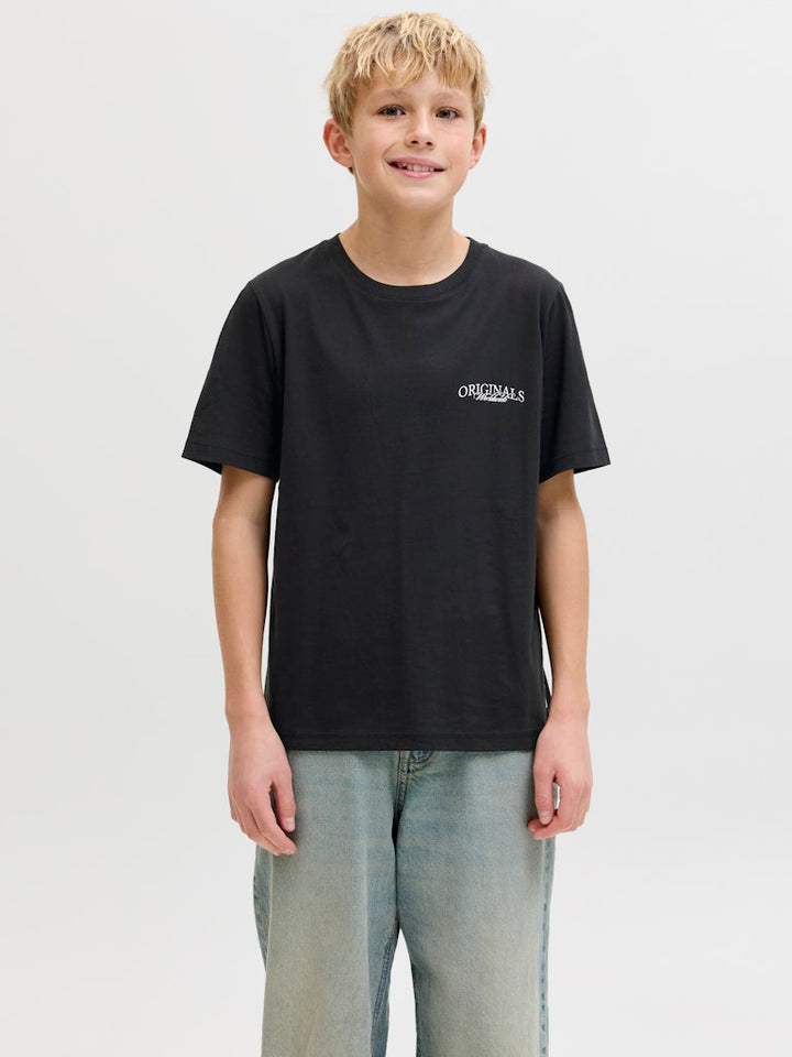 Jorcatskills Cut Out Tee Crew Neck Jnr - Zwart