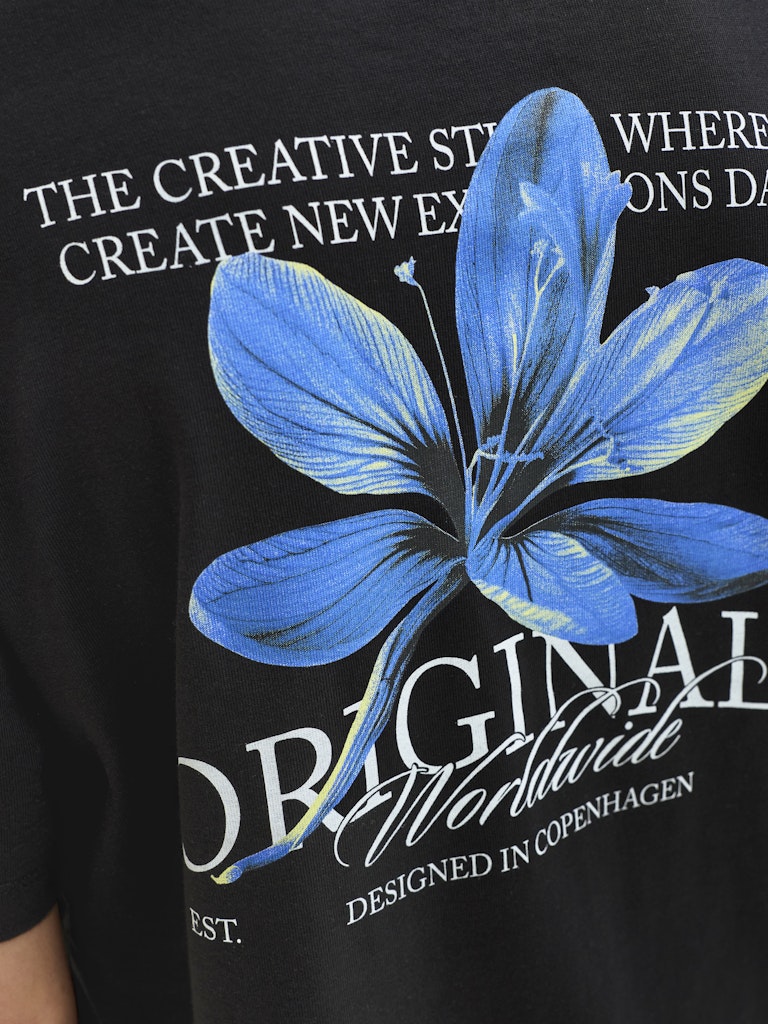 Jorcatskills Cut Out Tee Crew Neck Jnr - Zwart