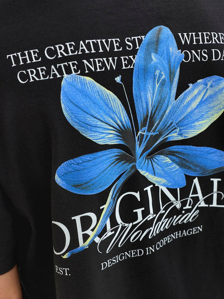 Jorcatskills Cut Out Tee Crew Neck Jnr - Zwart