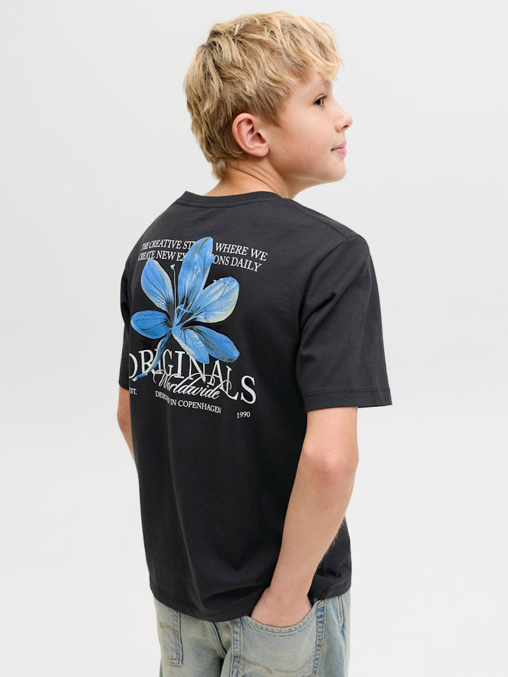 Jorcatskills Cut Out Tee Crew Neck Jnr - Zwart