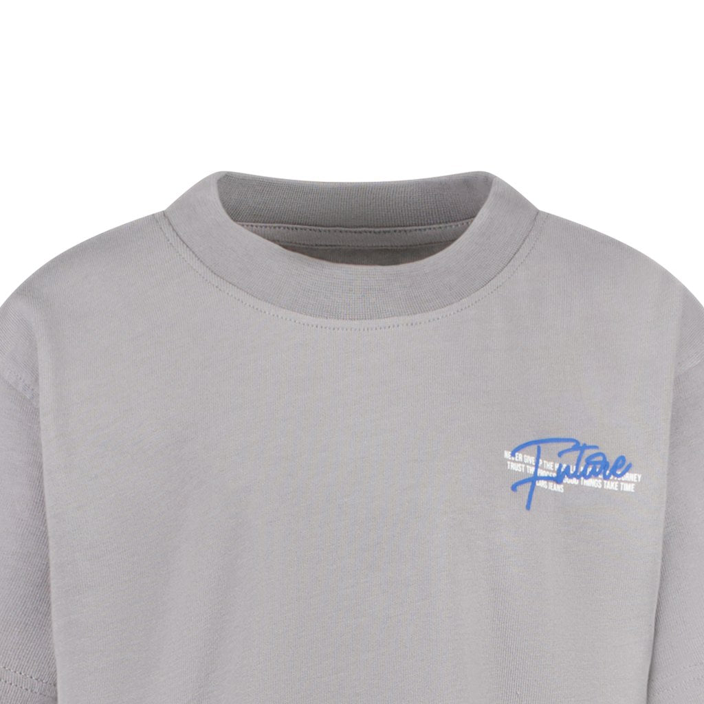 Kids Feturo Ts Mid Grey - Grijs Melee
