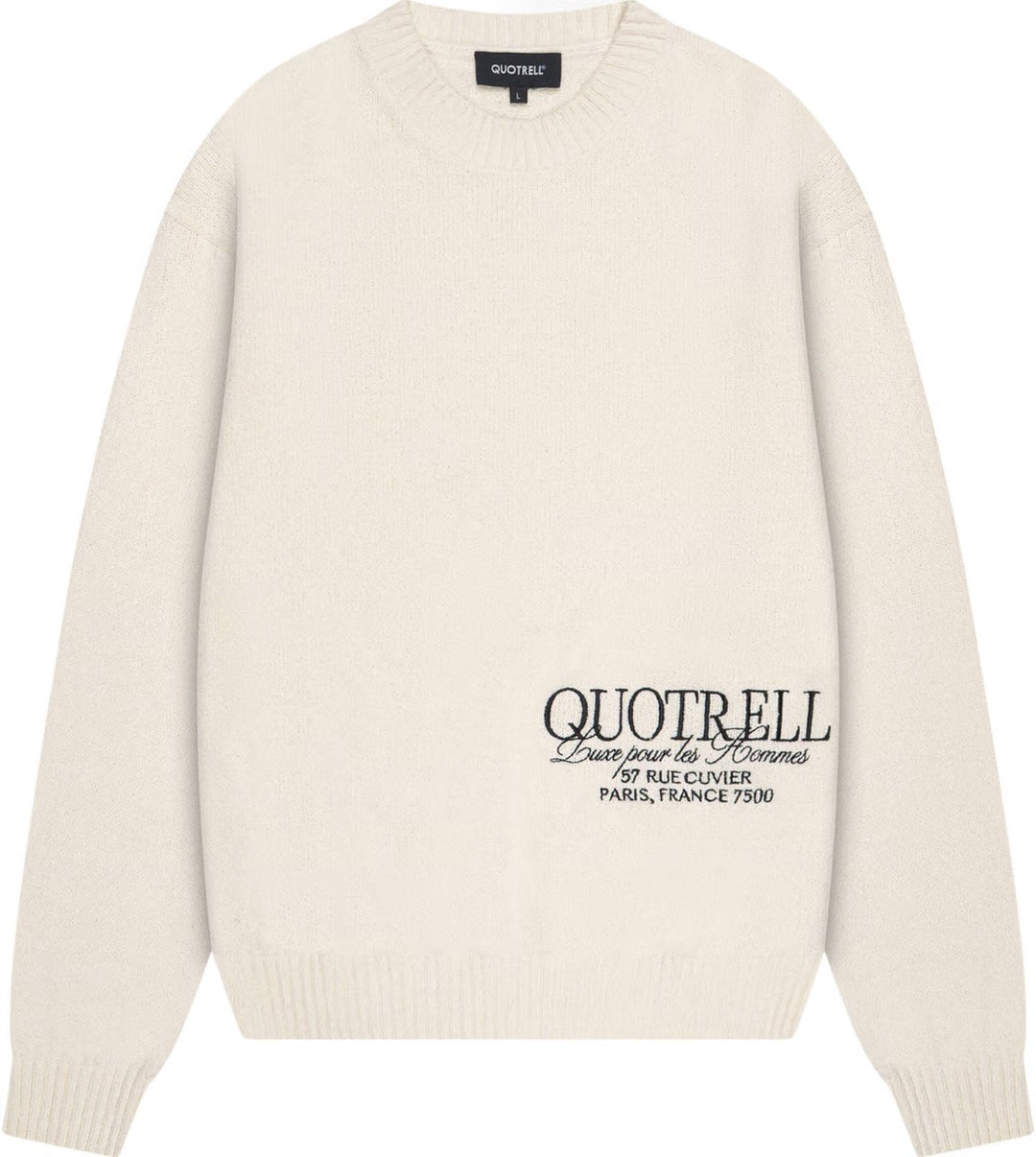 quotrell KW006 trui heren ecru – trendy en comfortabel