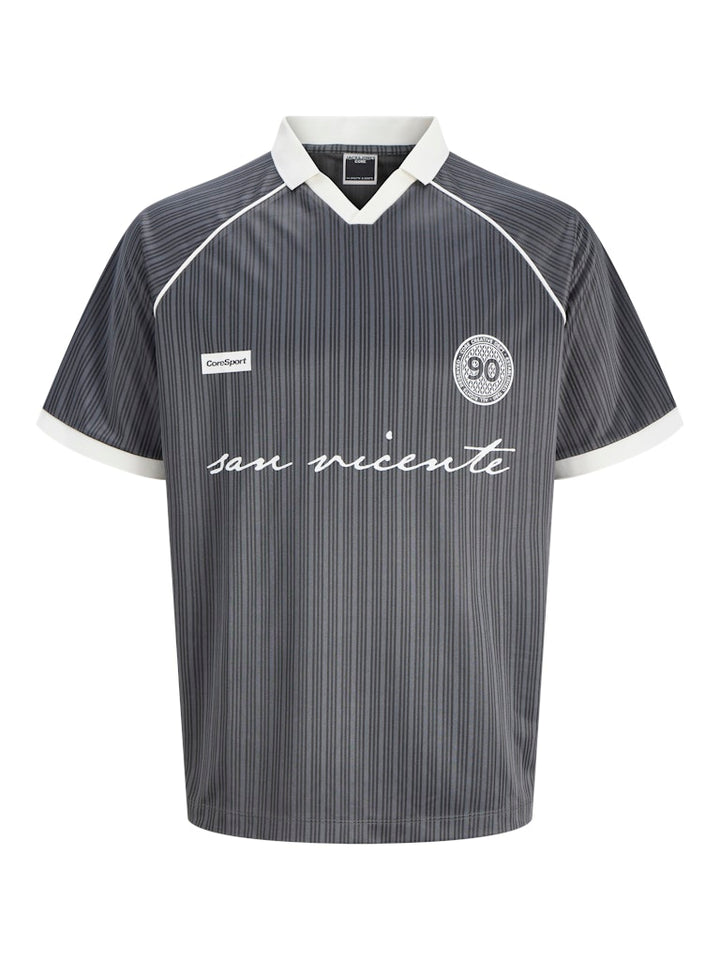 Jcoeterna Football Polo Ss Sa26 Jnr - Antraciet