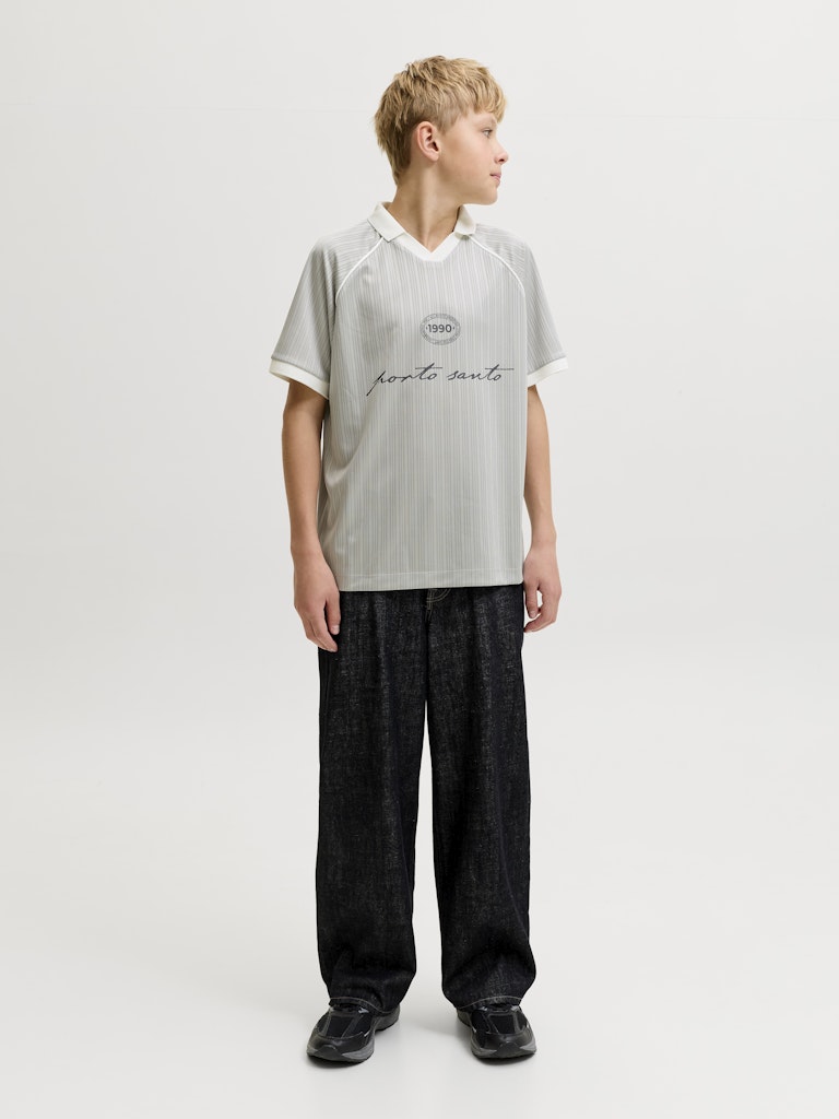 Jcoeterna Football Polo Ss Sa26 Jnr - Grijs Melee