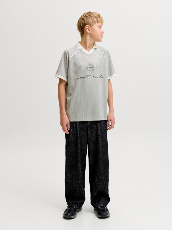 Jcoeterna Football Polo Ss Sa26 Jnr - Grijs Melee