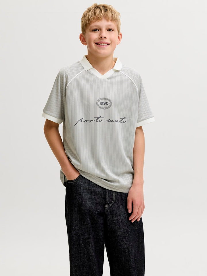Jcoeterna Football Polo Ss Sa26 Jnr - Grijs Melee