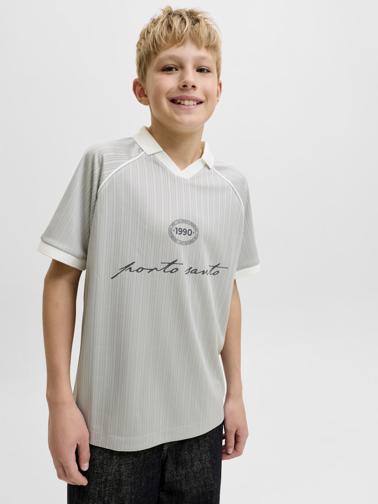 Jcoeterna Football Polo Ss Sa26 Jnr - Grijs Melee