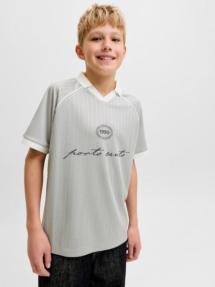 Jcoeterna Football Polo Ss Sa26 Jnr - Grijs Melee