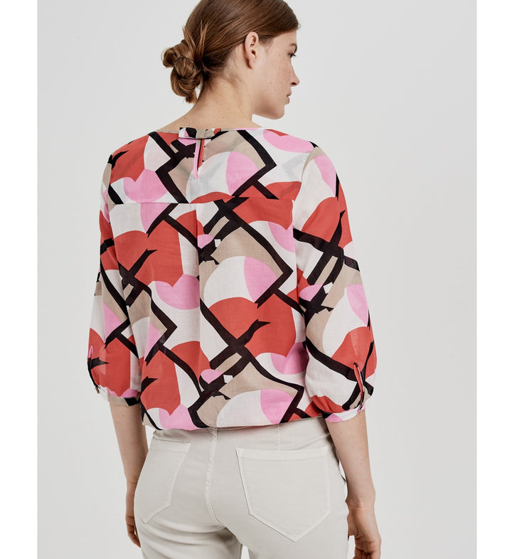 Vila Ganza top l/m dames - rood dessin