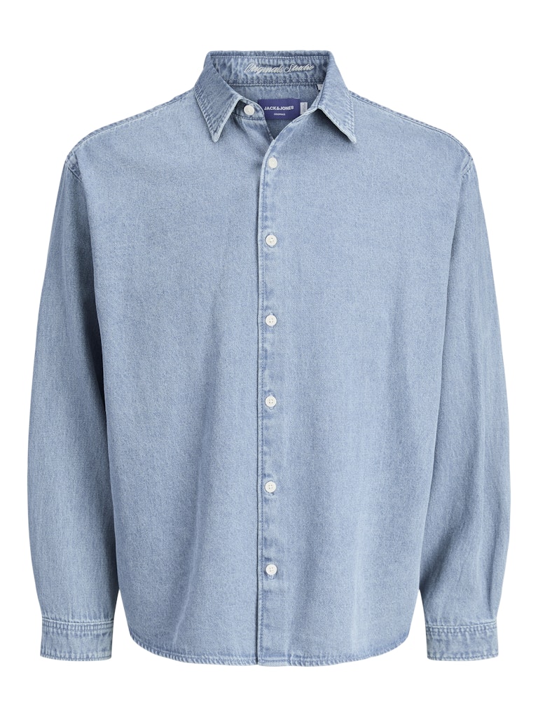 Jack & Jones Norrebro overhemd l/m denim heren - Blue Denim