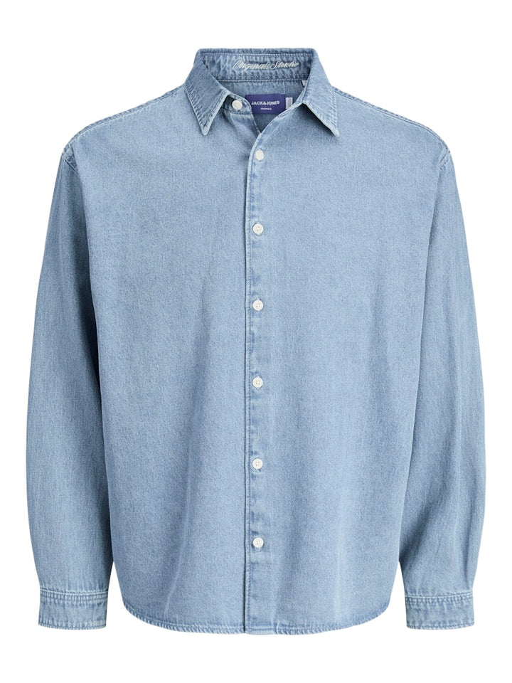 Jack & Jones Norrebro overhemd l/m denim heren - Blue Denim