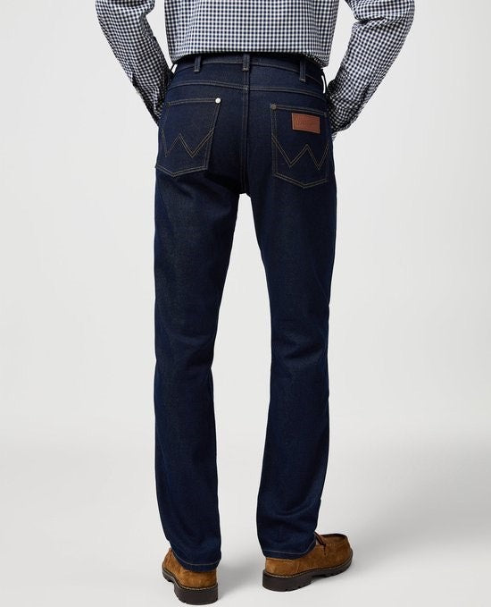 Wrangler heren jeans regular-straight fit – blue denim - L30