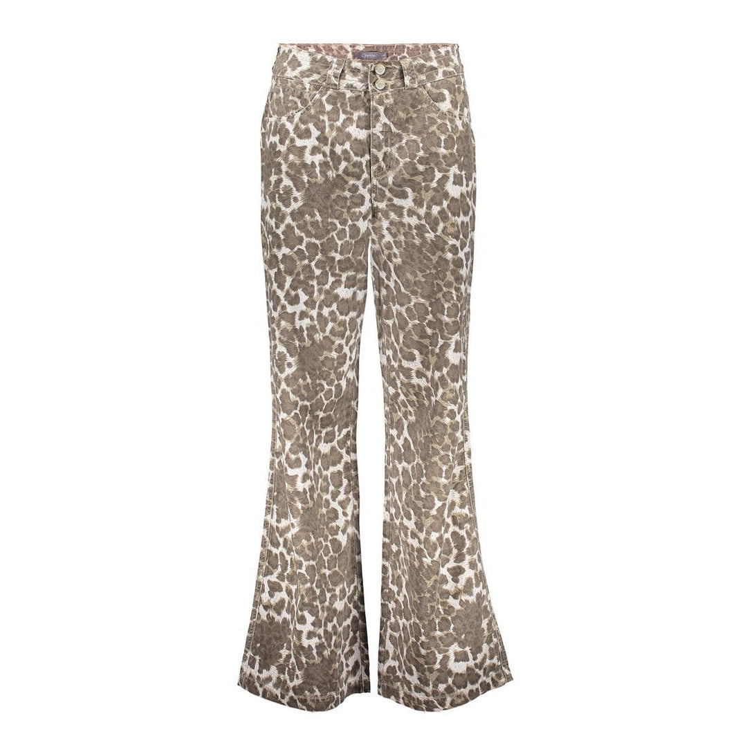 Geisha dames lange broek zand dessin