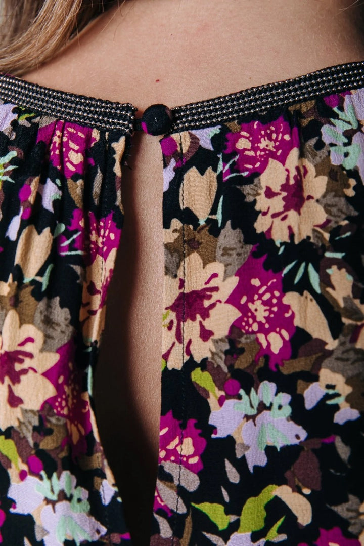 Colourful Rebel Grace jurk kort zwart dessin – dames