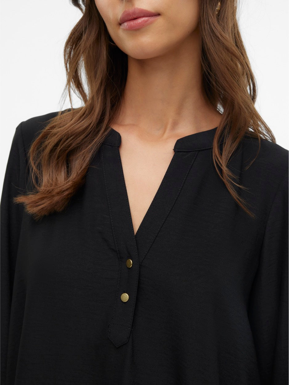 VERO MODA 10314638 Ani top l/m dames zwart