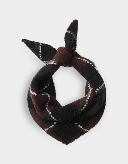 Opus aweti scarf 10624414525465 sjaal zwart dessin
