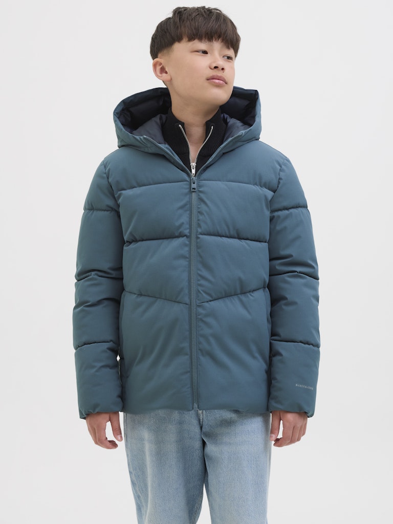 Jjglobal Puffer Jacket Jnr - Petrol Blauw